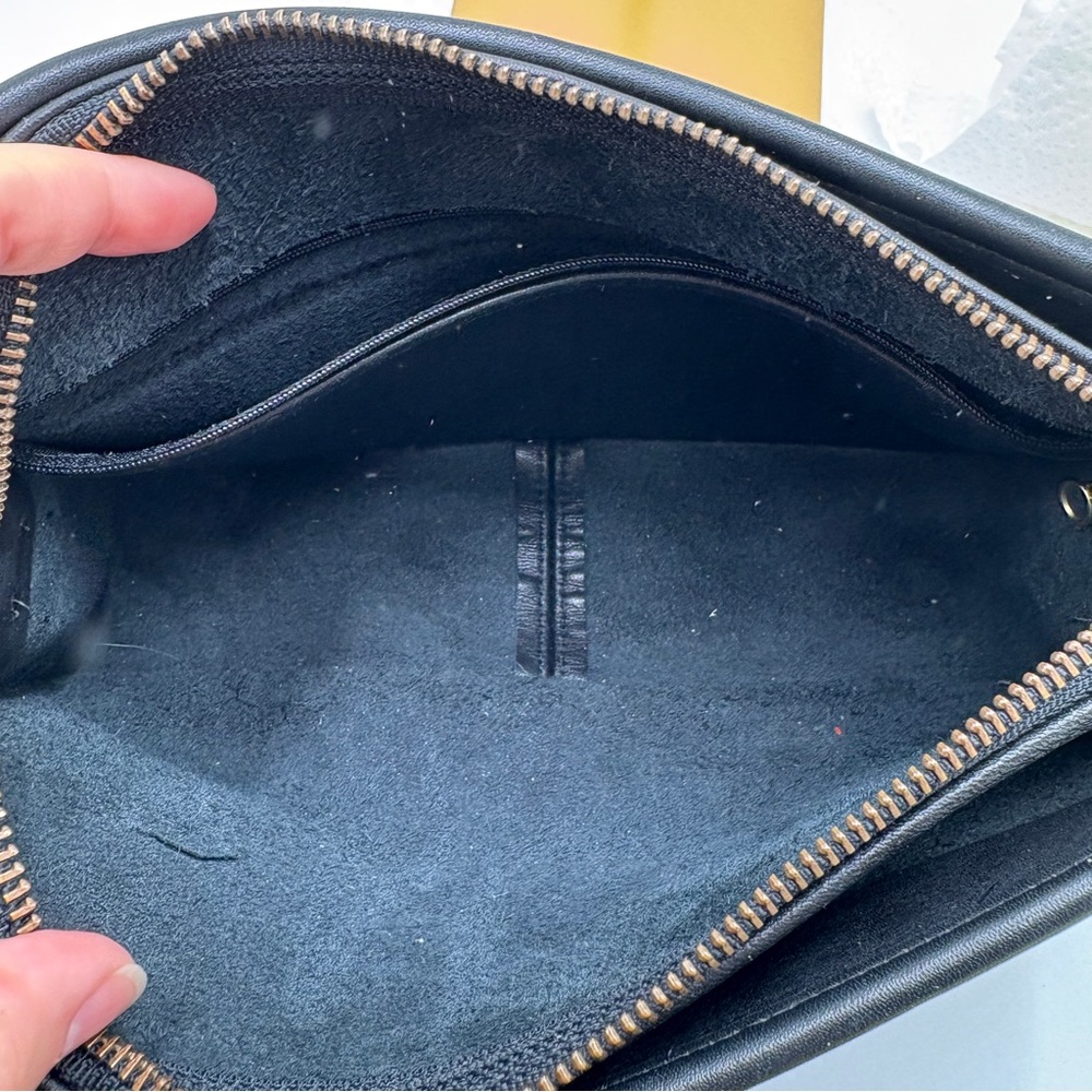 Vintage Coach Legacy East West Compartment Bag Black Glove Tanned Leather 9164 - Picture 6 of 7